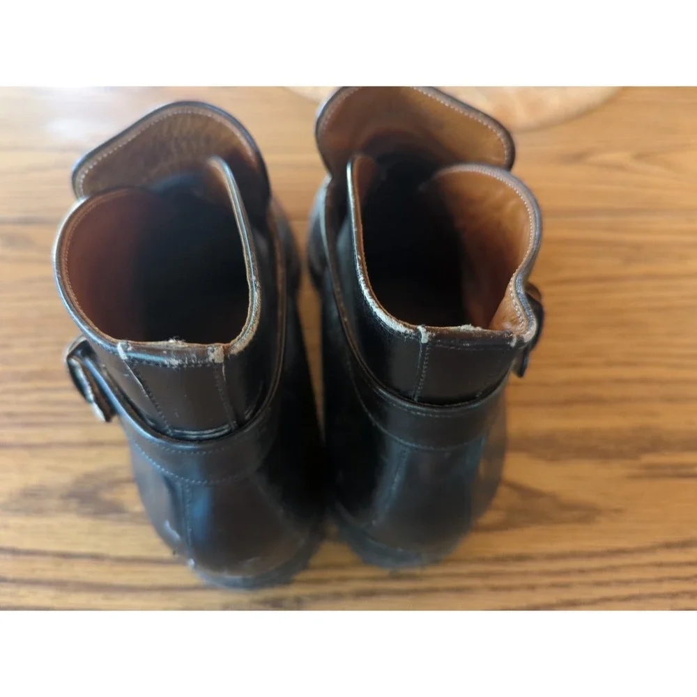 Vintage CHURCH'S CHEANEY Black Monk Strap Boots US Size 9 Made in England